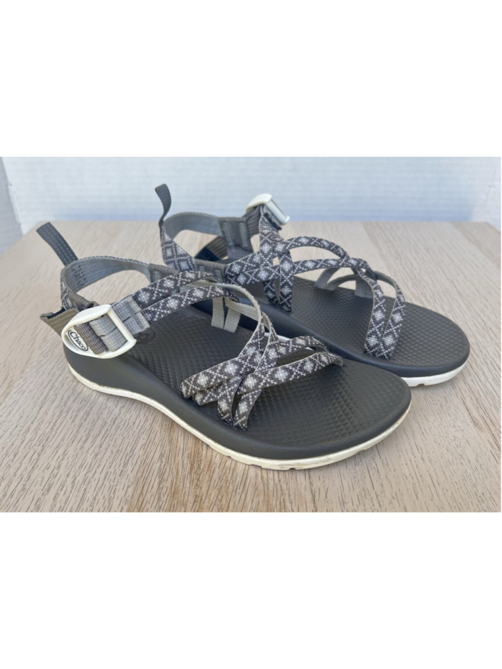 Chaco ZX/1 Ecotread Girls Big Kid Size 3 Diamond Gray Sport Sandals